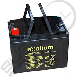 Batería de plomo 12V 75Ah Exalium EXAC75-12