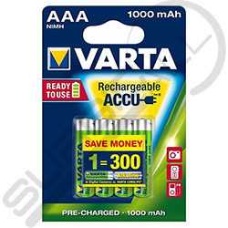 Batería 1.2V 1000mAh Modelo AAA Professional Marca Varta Blister 4