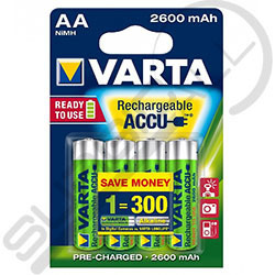Batería 2600mAh Modelo AA Marca Varta (Blister 4)