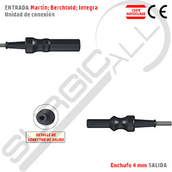CABLE CON ENTRADA MARTIN-BERCHTOLD-INTEGRA Y SALIDA ENCHUFE 2 mm