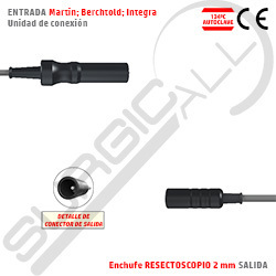 CABLE CON ENTRADA MARTIN-BERCHTOLD-INTEGRA Y SALIDA RESECTOSCOPIO 2 mm